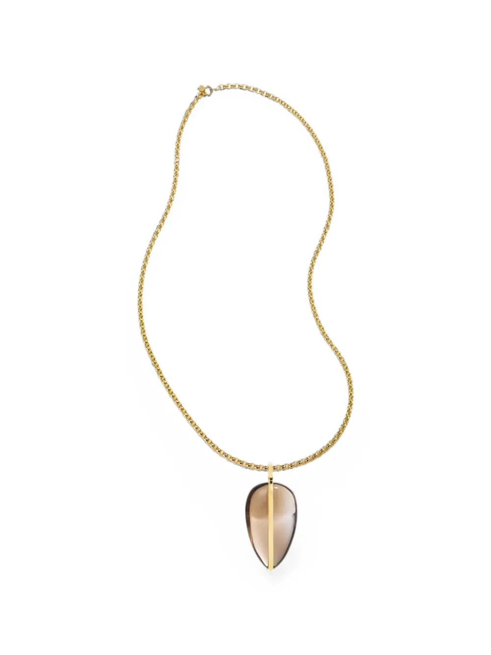 By Pariah 18kt Gelbgoldhalskette mit Quarz - Braun