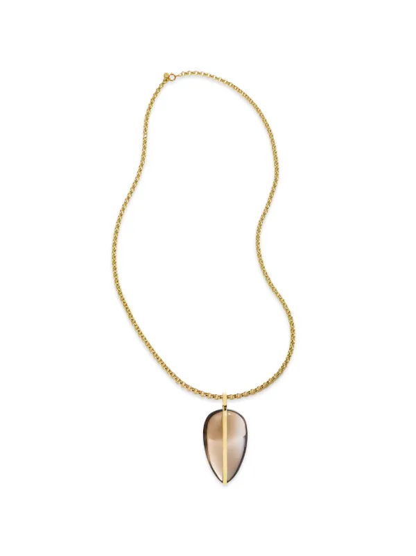 By Pariah XL Quartz and Diamond Chain Necklace in Gold