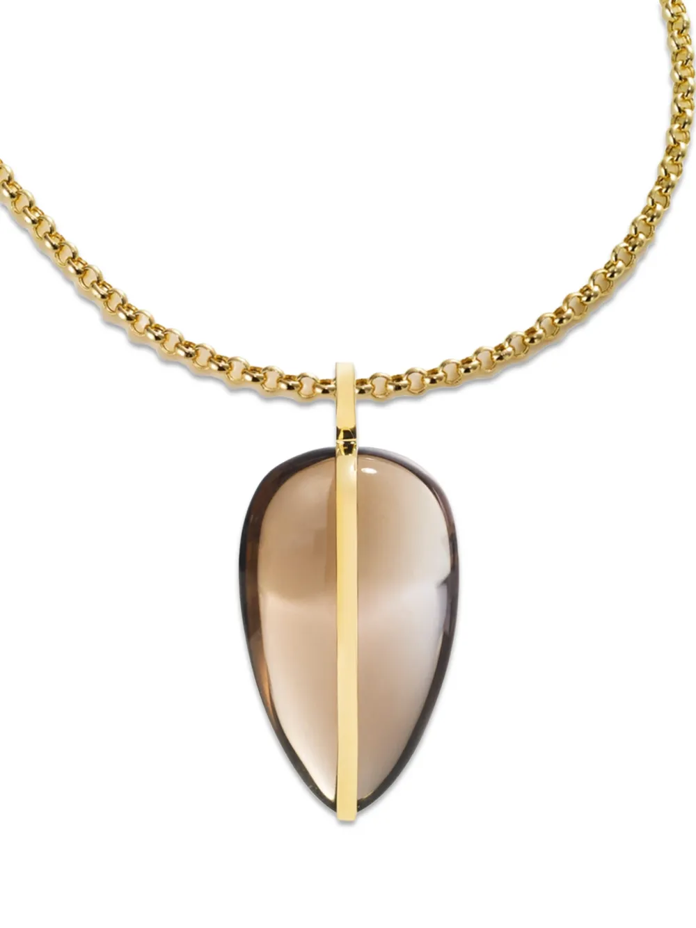By Pariah XL Quartz and Diamond Chain Necklace in Gold, view 2