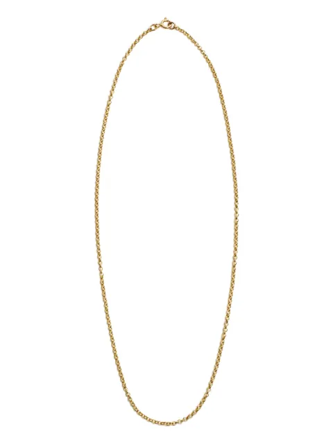 By Pariah 14K yellow gold carnelian belcher chain