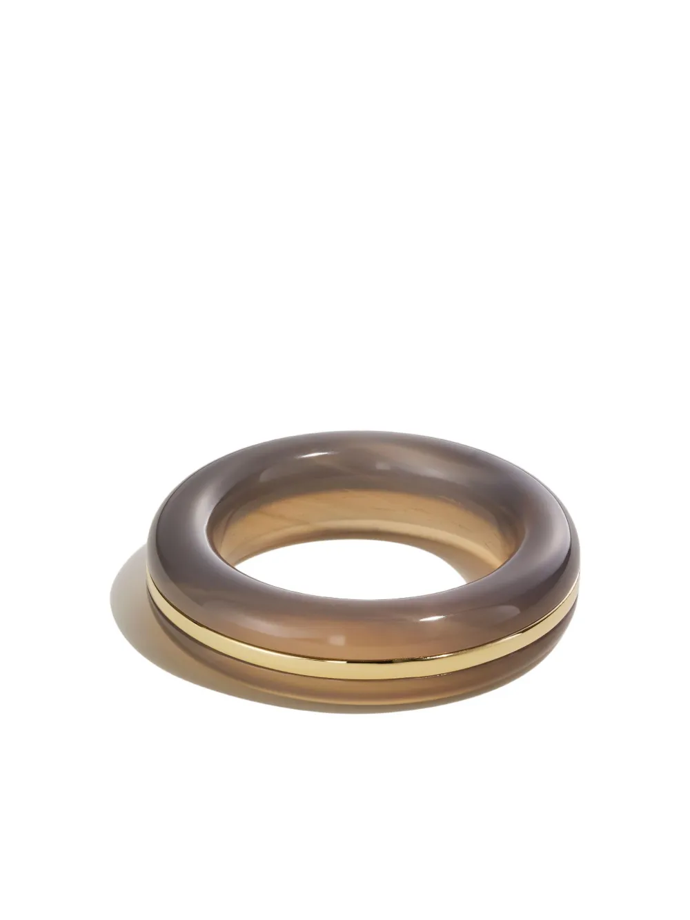 By Pariah Anello in oro 14 carati con agata - Grigio