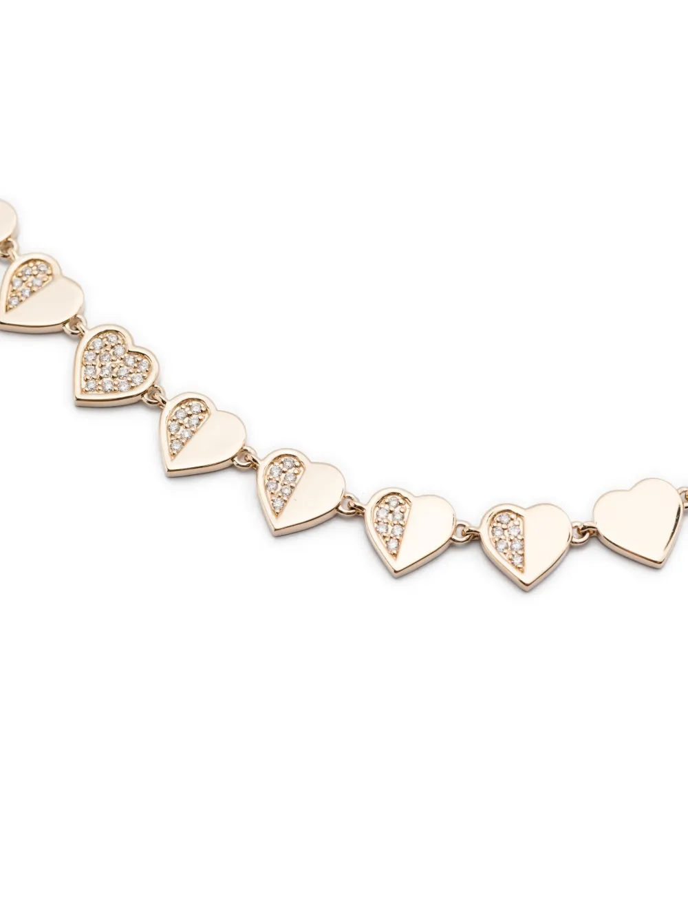 Sydney Evan 14k Yellow Gold Heart Eternity Necklace In Gold