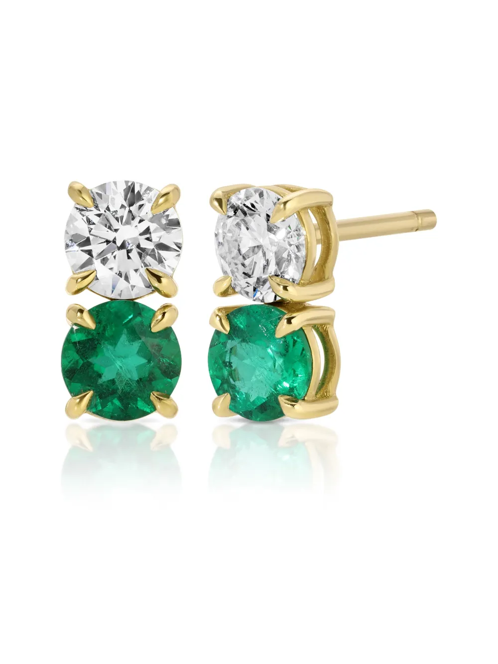 Anita Ko Orecchini a bottone in oro 18 carati con diamanti