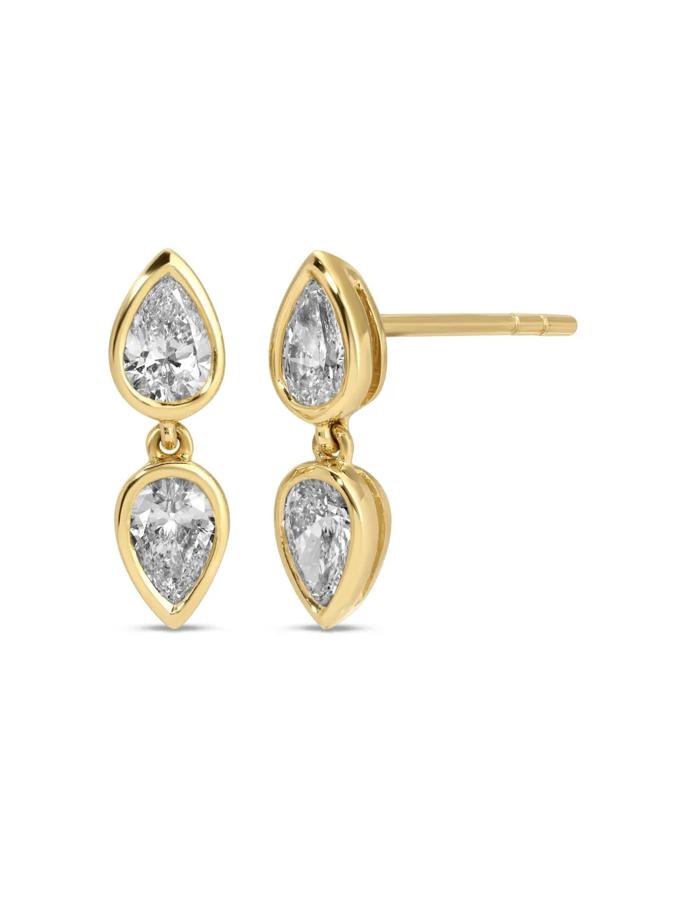 Anita Ko Orecchini in oro giallo 18 carati con diamanti