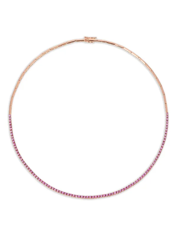 Anita Ko Audrey Pink Sapphire Bar Link Choker in Gold