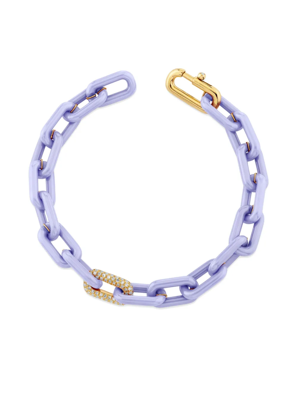Shay 18k Yellow Gold Cable-link Diamond Bracelet In Blue