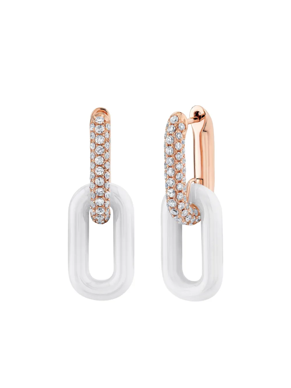 SHAY Orecchini in oro rosa 18kt con diamanti