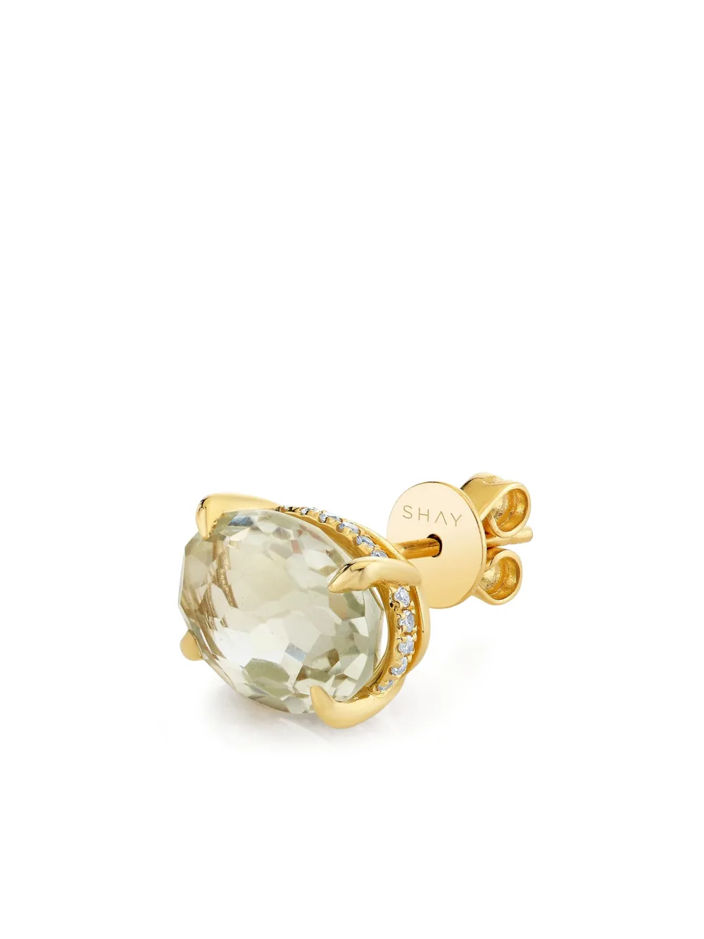  Shay 18k Yellow Gold Amethyst And Diamond Stud Earrings 