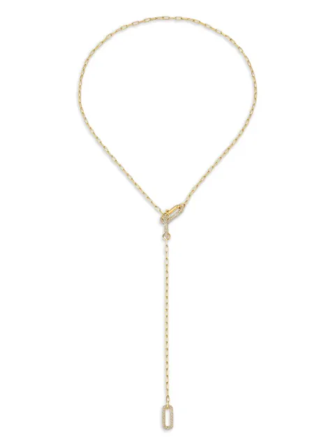 SHAY 18K yellow gold diamond lariat necklace