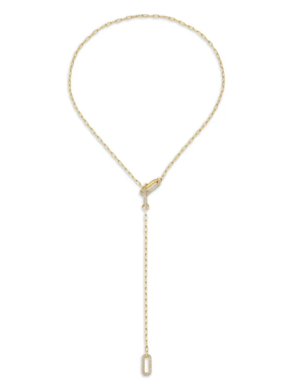 Shay 18CT Yellow Gold Diamond Lariat Necklace