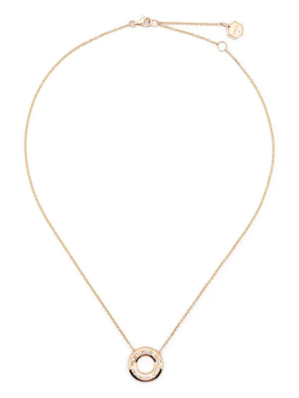 Shay 18CT Yellow Gold Diamond and Emerald Orbit Necklace