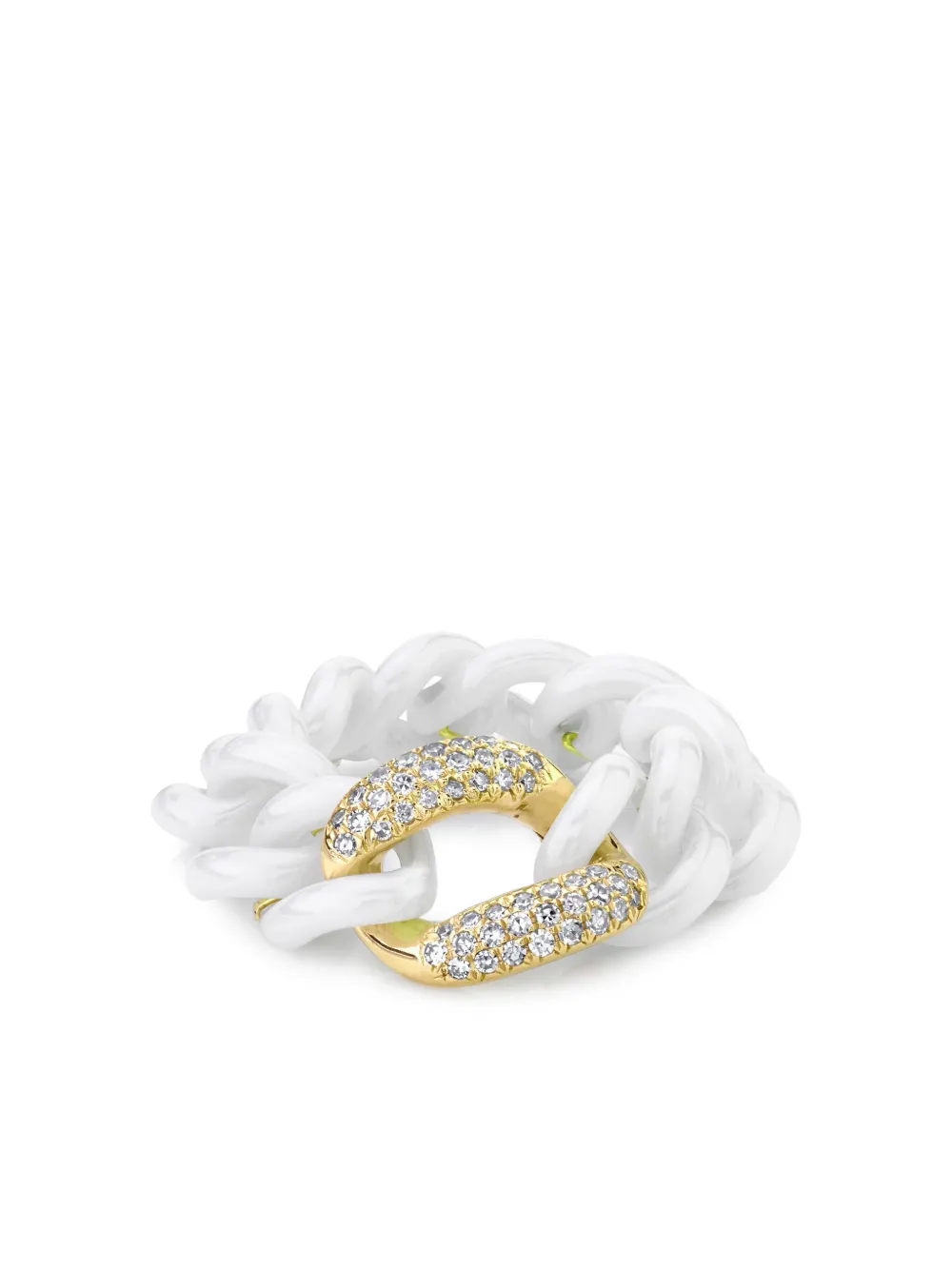 SHAY Anello Link in oro giallo 18 carati con diamanti