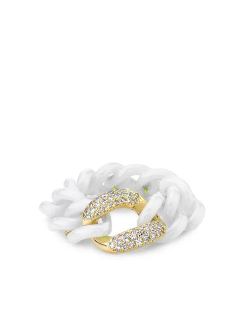 SHAY 18K yellow gold medium Link diamond ring