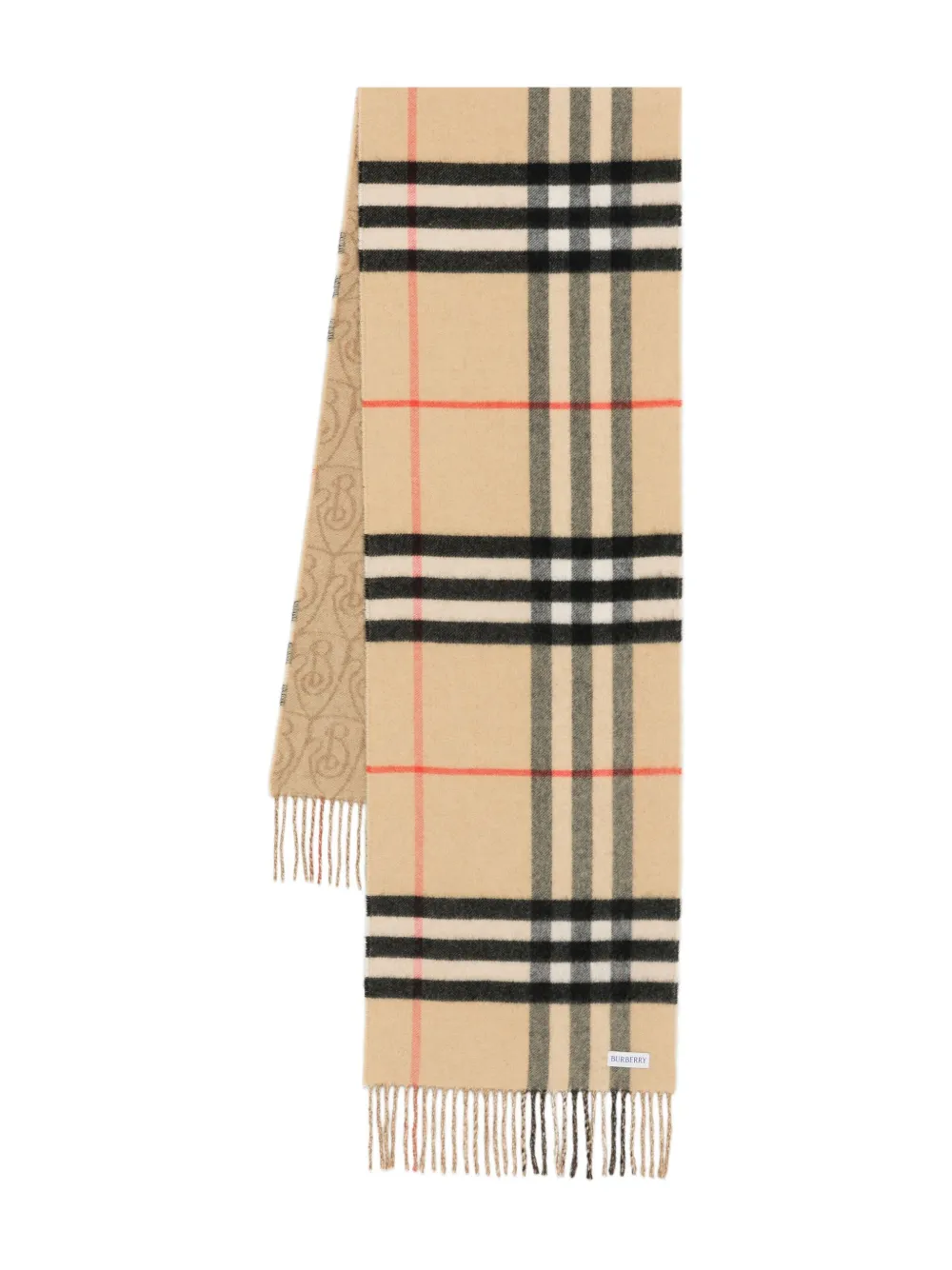 Burberry  double-sided cashmere scarf | Neutrals | Image 1