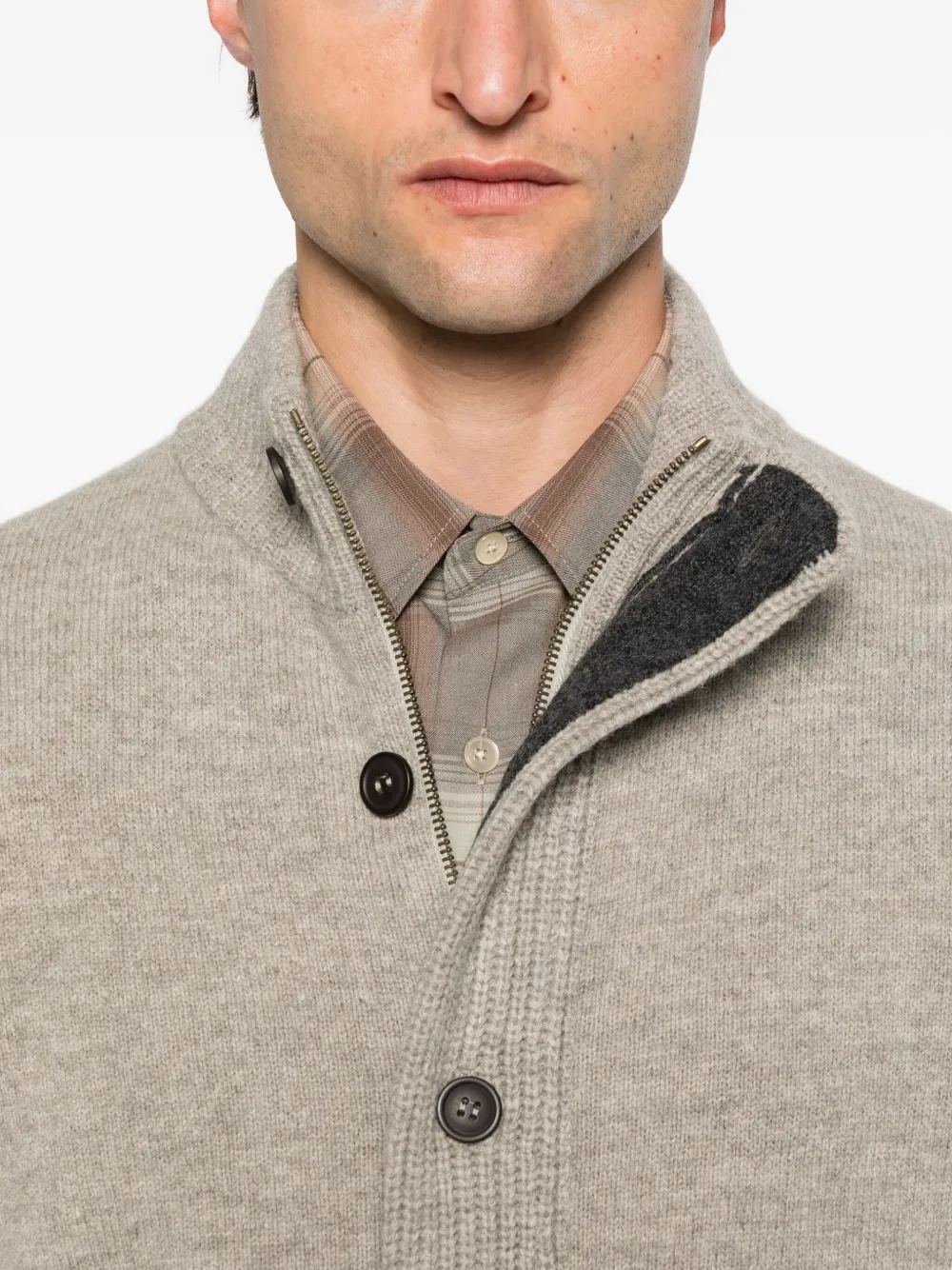 Barbour Vest met hoge hals Beige