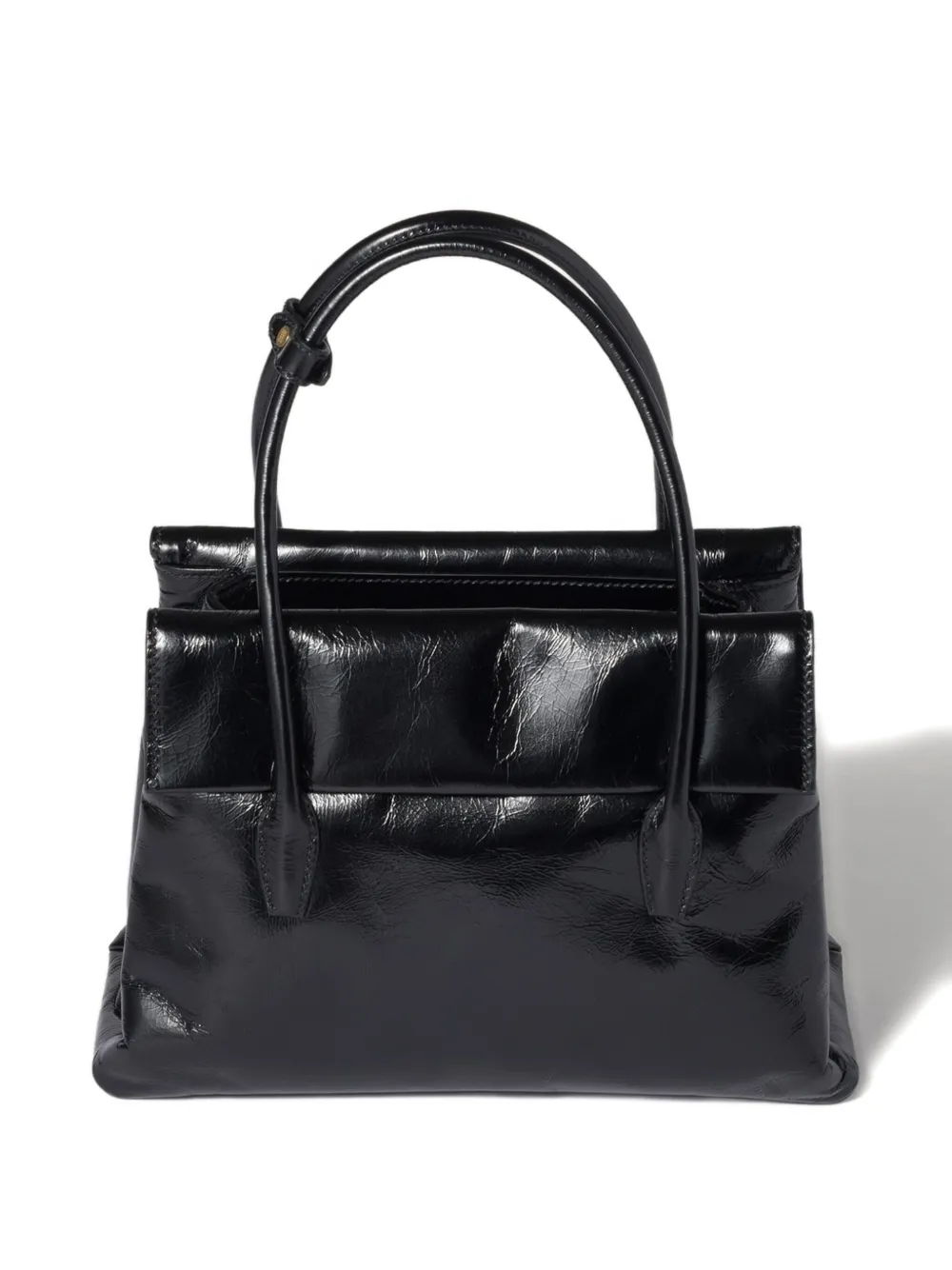 Miu Solitaire leren shopper Zwart