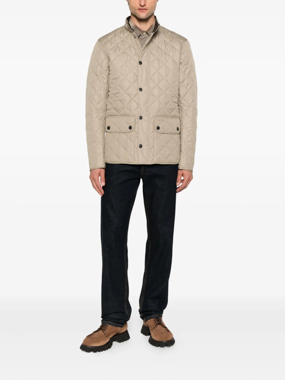 Barbour Lowerdale diamond-quilted jacket Beige