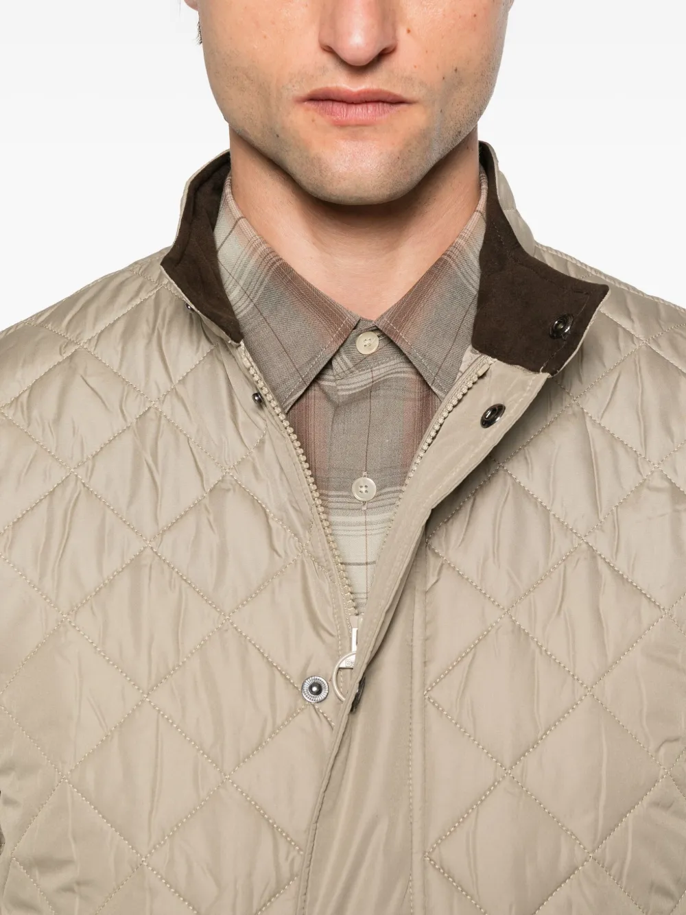 Barbour Lowerdale diamond-quilted jacket Beige