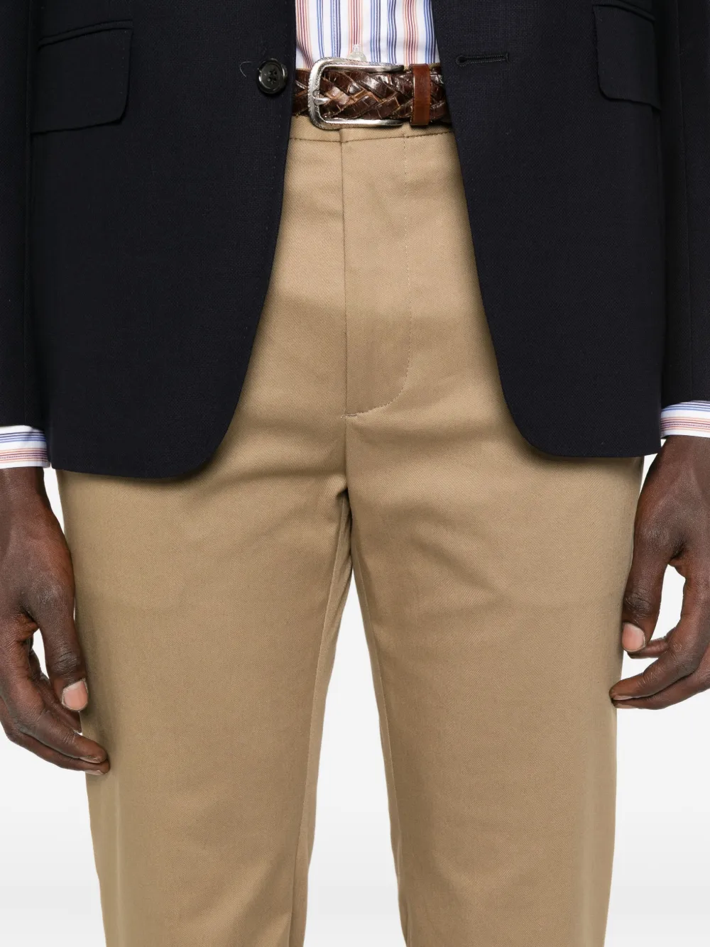 ETRO Katoenen broek met gerafelde rand Groen