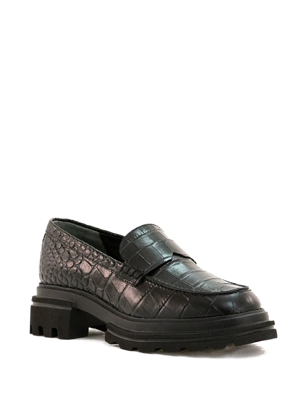 Hogan Loafers met reliëf - Zwart