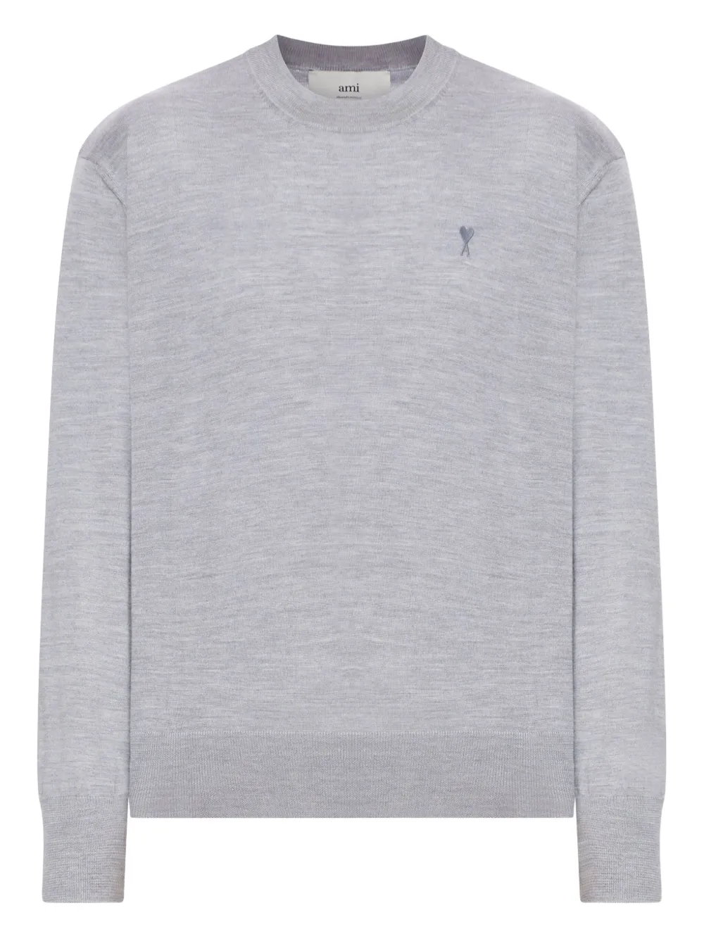 embroidered-logo ribbed-hem sweater