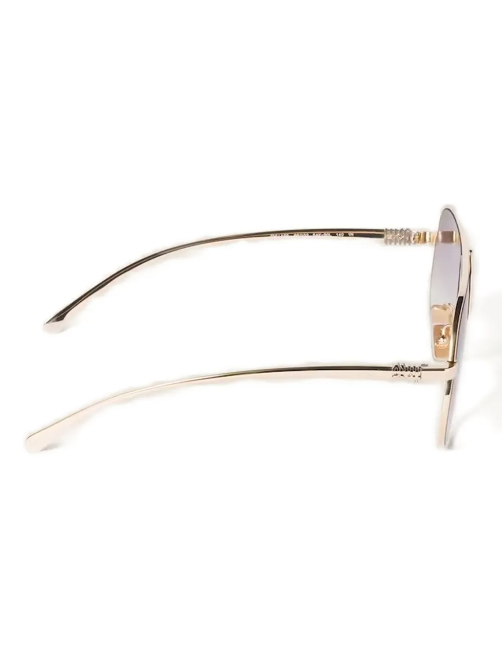 Miu Eyewear Zonnebril met kleurverloop Goud