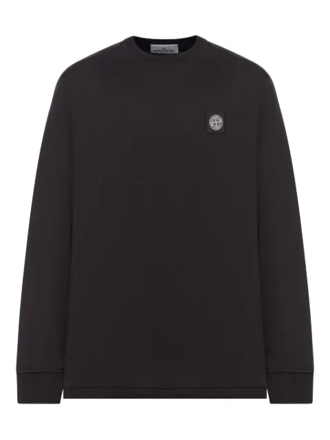 Stone Island Camicia in cotone con applicazione logo