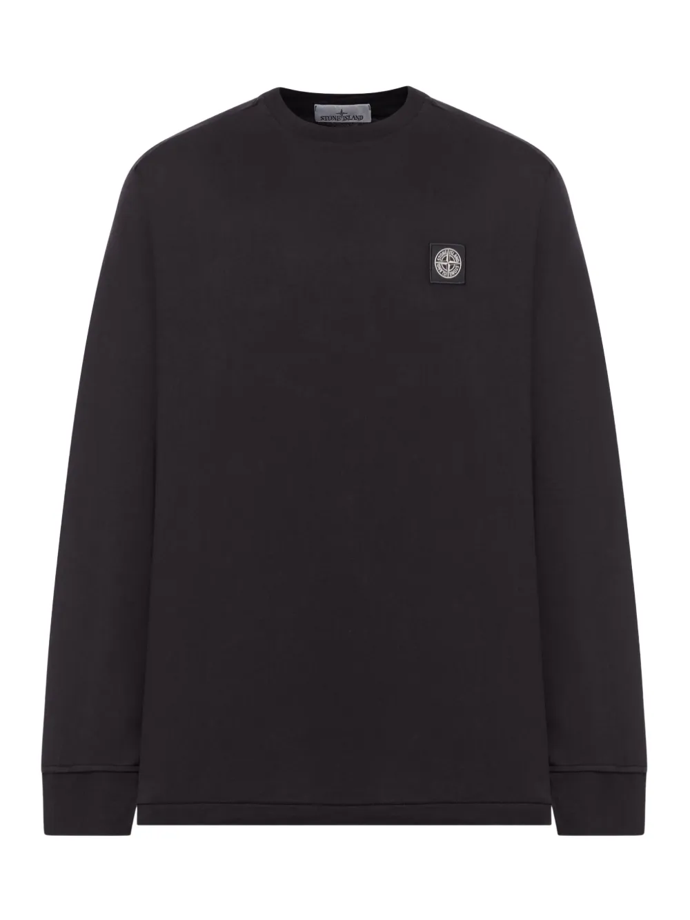 Stone Island logo-patch cotton sweatshirt - Zwart