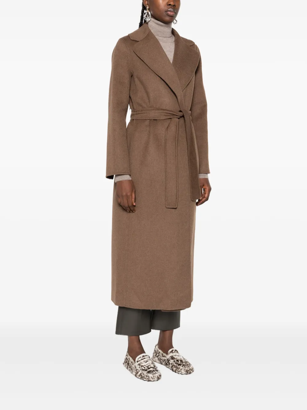 'S Max Mara Wikkeljas met ceintuur Bruin