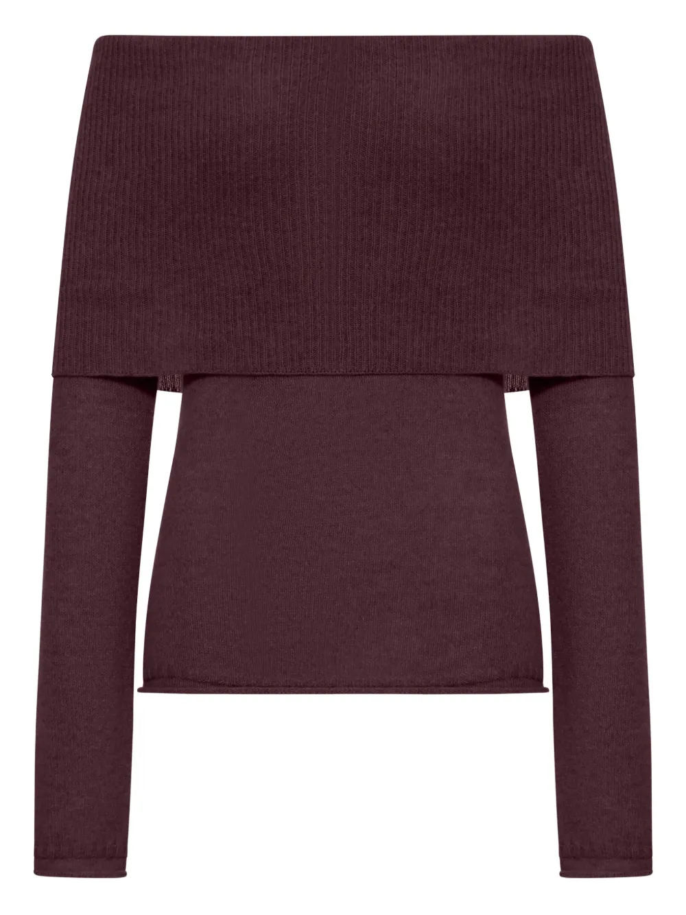 boat-neck ribbed sweater