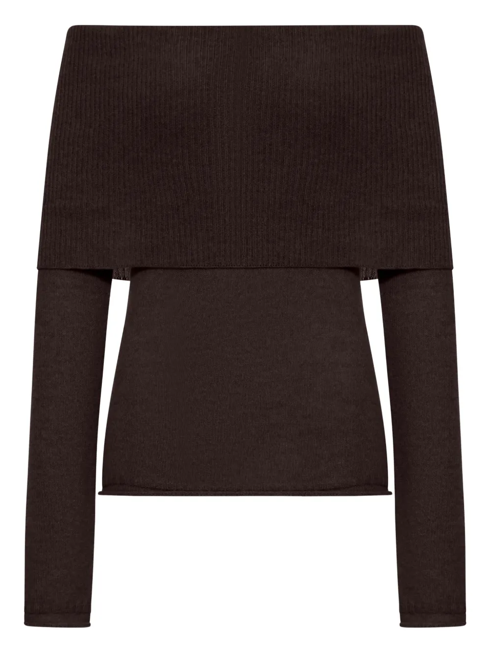 boat-neck ribbed sweater