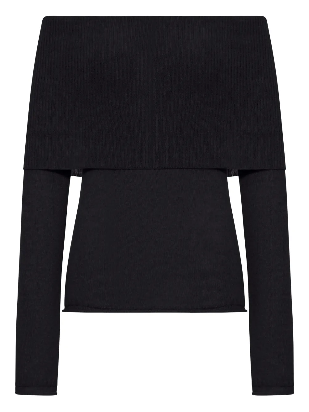 ribbed boat-neck sweater