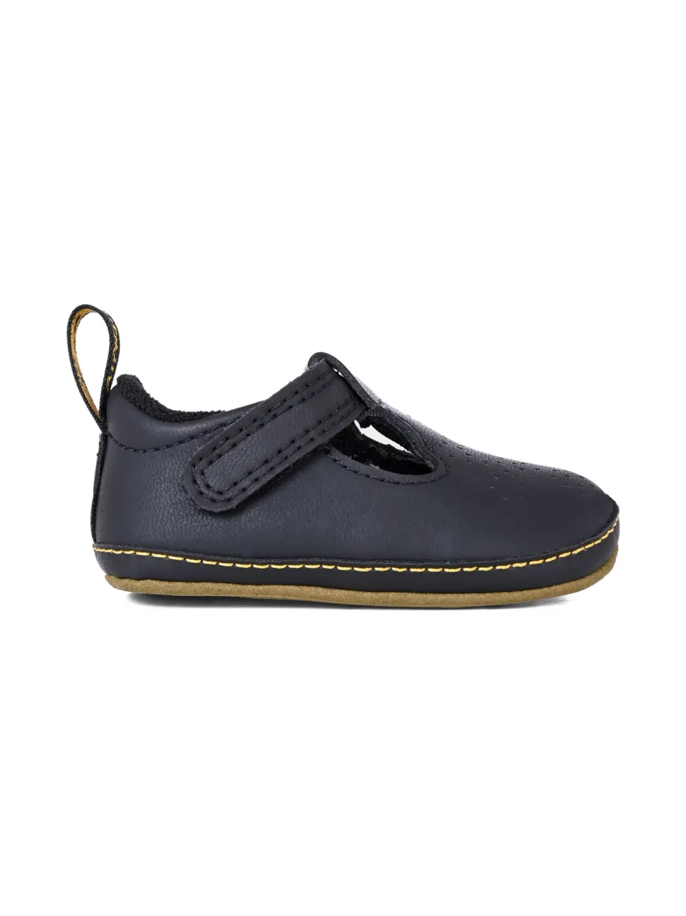 Dr. Martens Kids Polley perforated T-bar crib shoes - Zwart