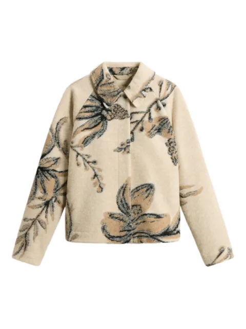 Woolrich floral-jacquard overshirt