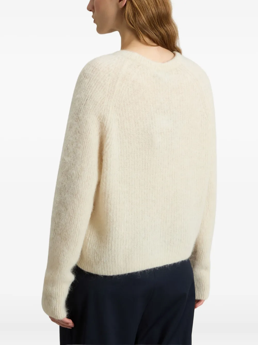 Woolrich Alpaca And Wool Blend Crew Neck Sweater In Neutral