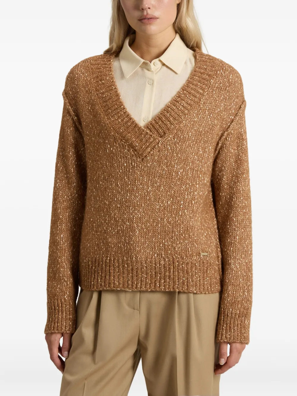 Woolrich Mouline Jumper In Brown