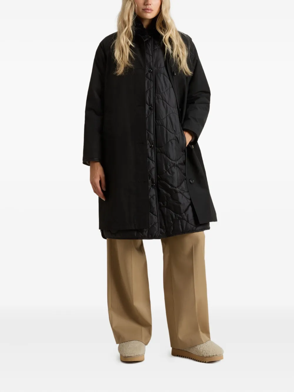 Woolrich faux-fur collar button-fastening coat | Faux Fur & Shearling Coats | Image 2