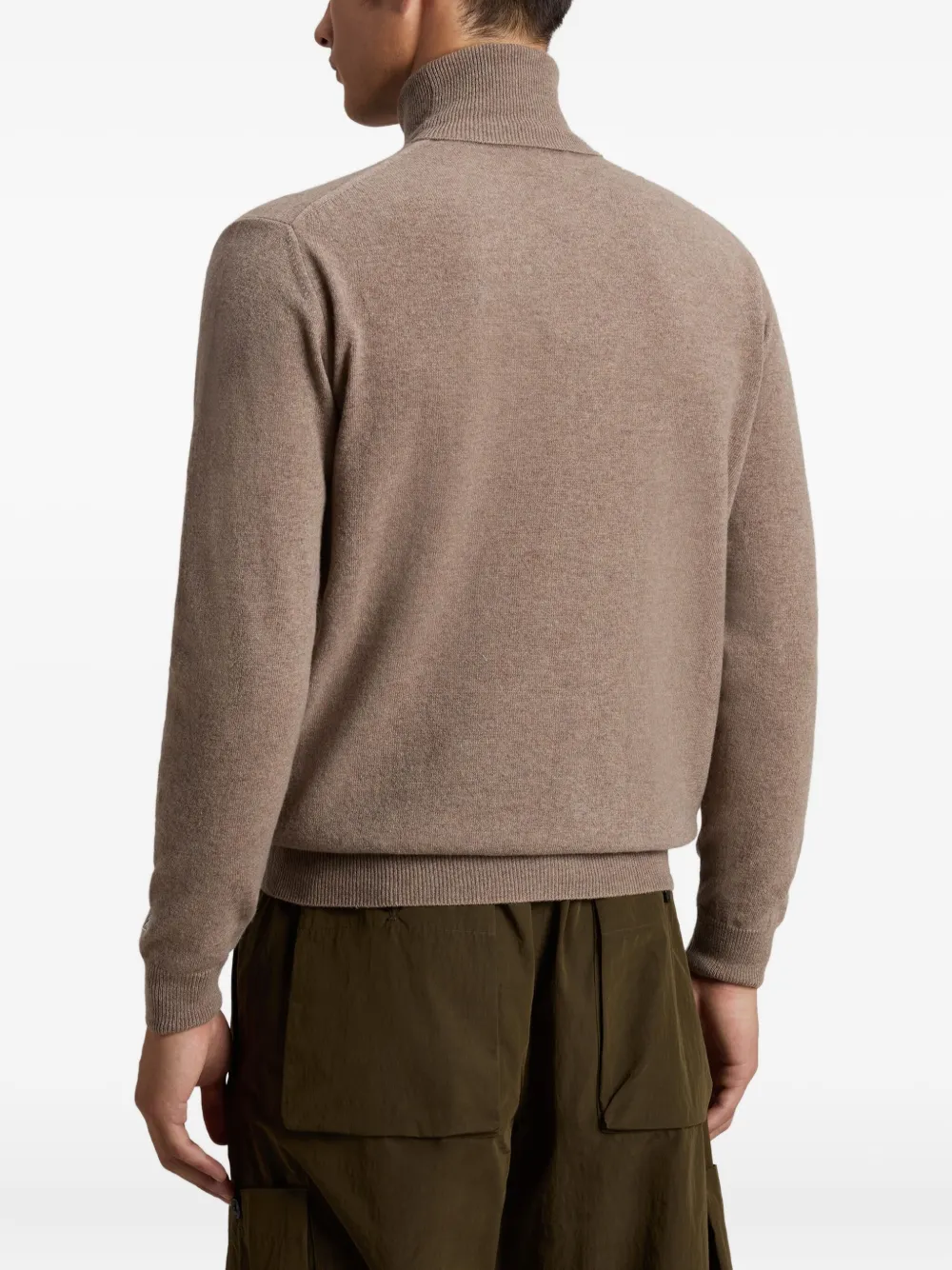 Woolrich Turtleneck Wool Sweater In Brown