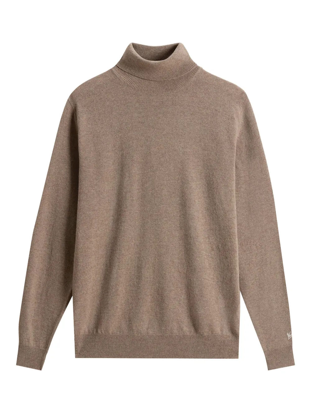 Woolrich Turtleneck Wool Sweater In Brown