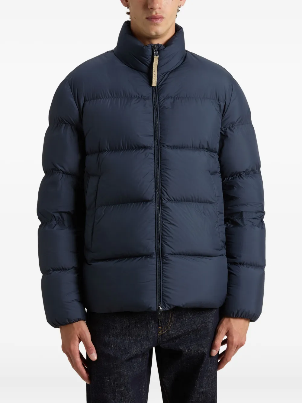 Woolrich quilted high-neck jacket Blauw
