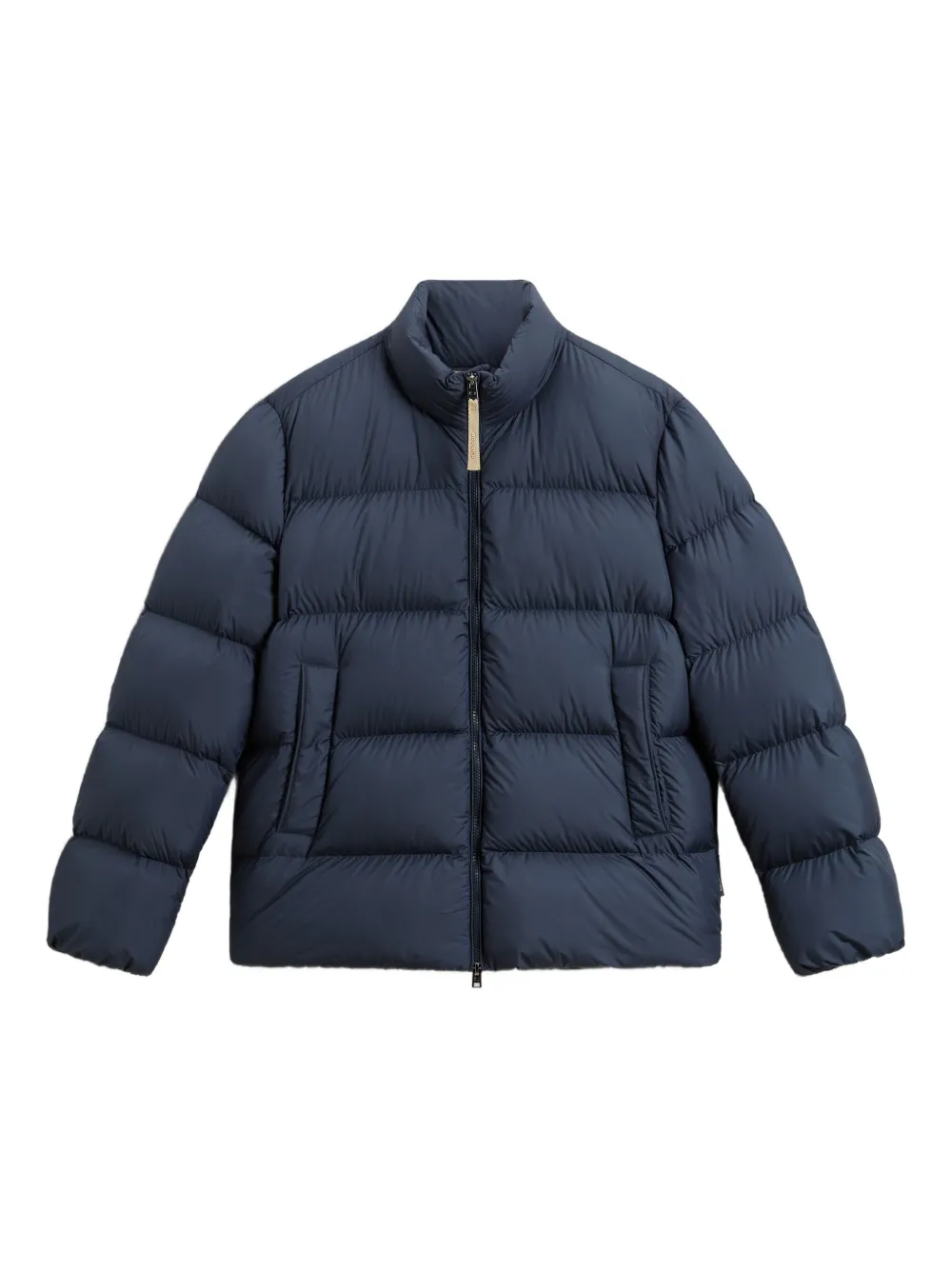Woolrich quilted high-neck jacket Blauw