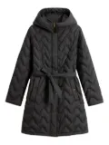 Woolrich chevron-quilted hooded coat - Black
