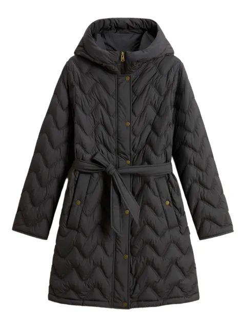 Woolrich chevron-quilted hooded coat