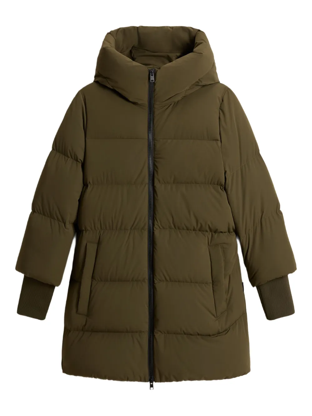 Woolrich hooded quilted coat | Green | Image 1