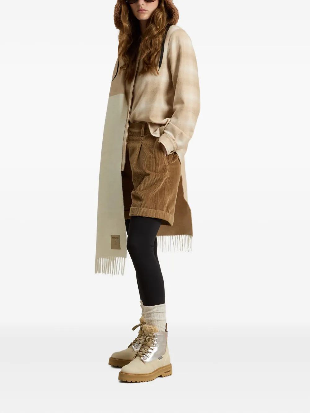Woolrich Geruit blouse - Beige