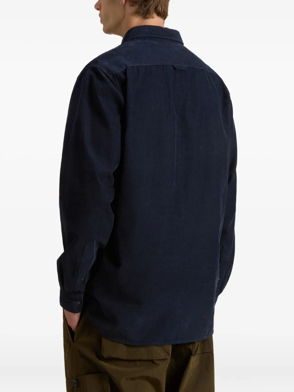 Woolrich Overhemd met ribfluwelen zak Blauw