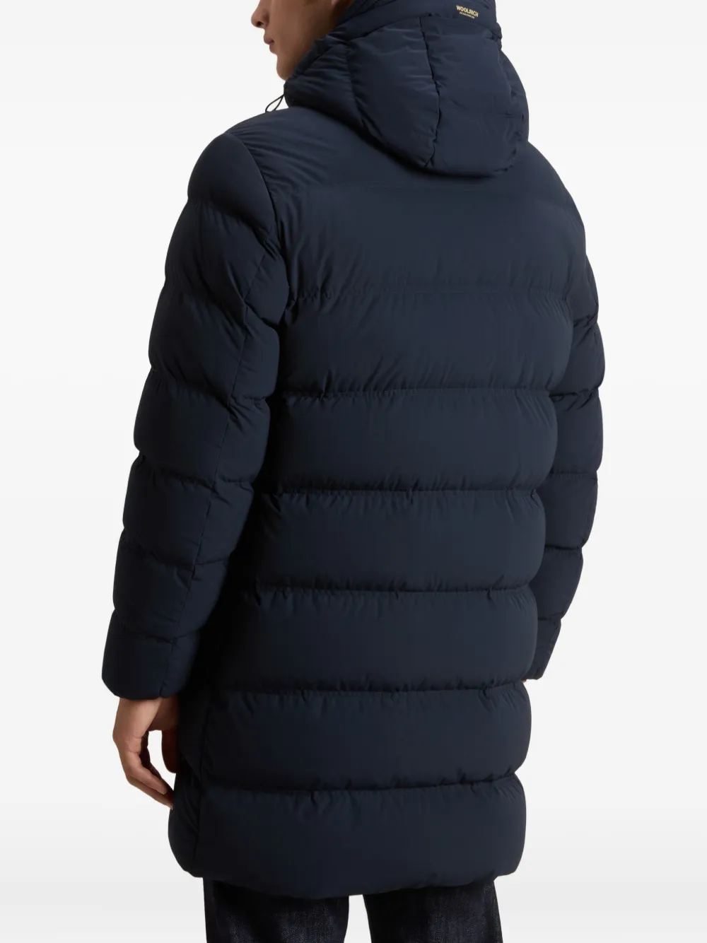 Woolrich Hooded Puffer Coat In Blue