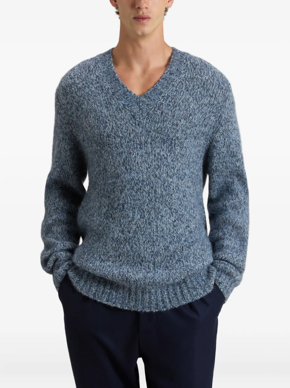 Woolrich V-neck Sweater In Blue