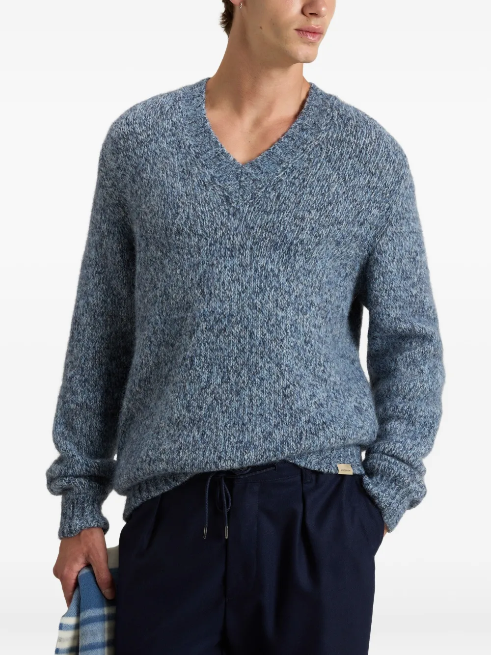 Woolrich V-neck Sweater In Blue
