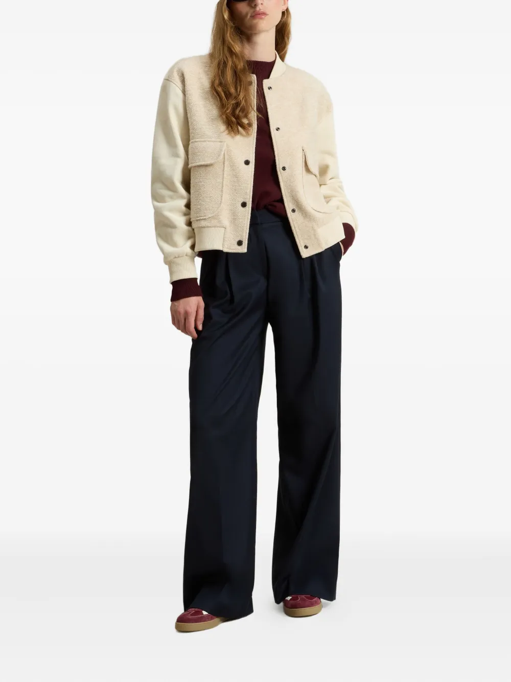 Woolrich fleece button-fastening bomber jacket | Varsity Jackets | Image 2